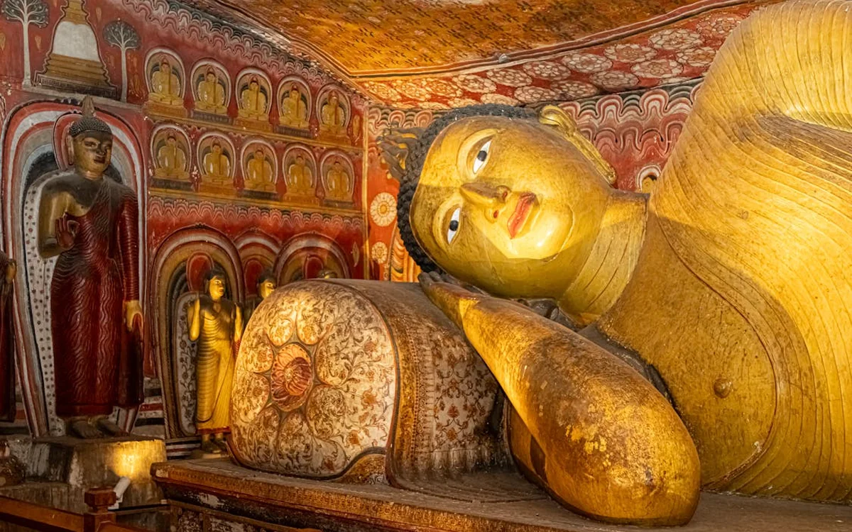 Dambulla cave temple in Sri Lanka
